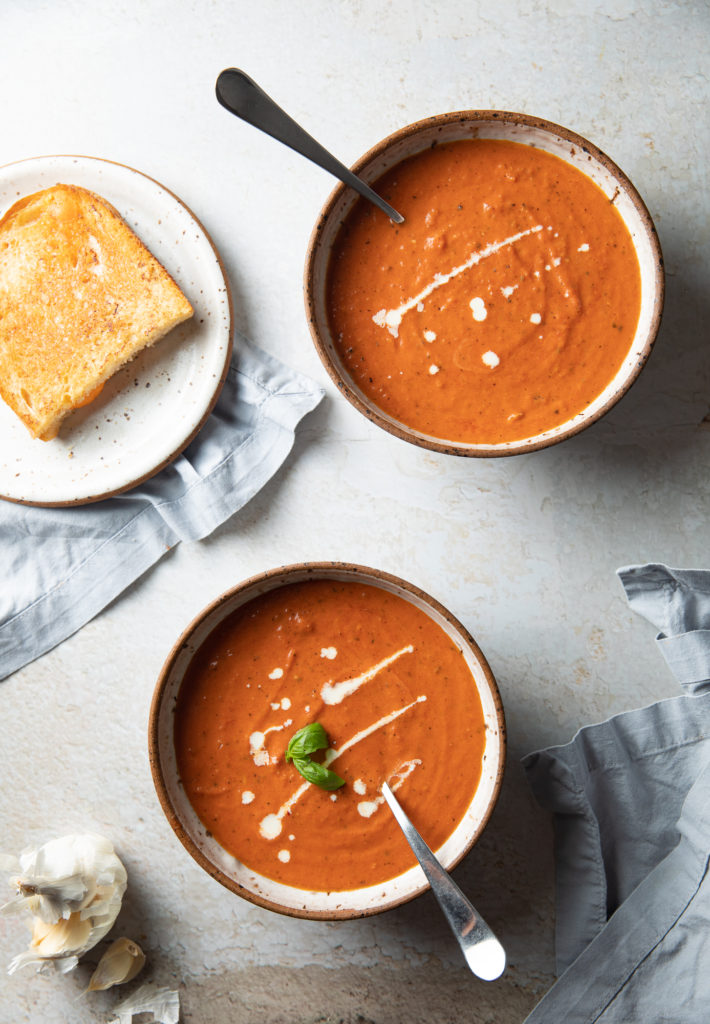 Creamy Roasted Tomato Basil Soup